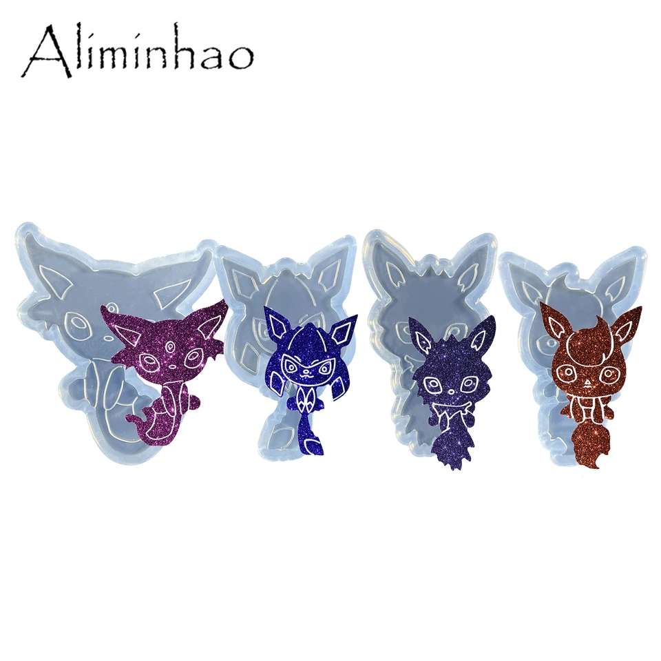Dy1740 Leskiny Anime Animal živica Epoxid DIY telefón Znakovací odznak navijak, silikónový čokoládový fondant cukrovinky formy