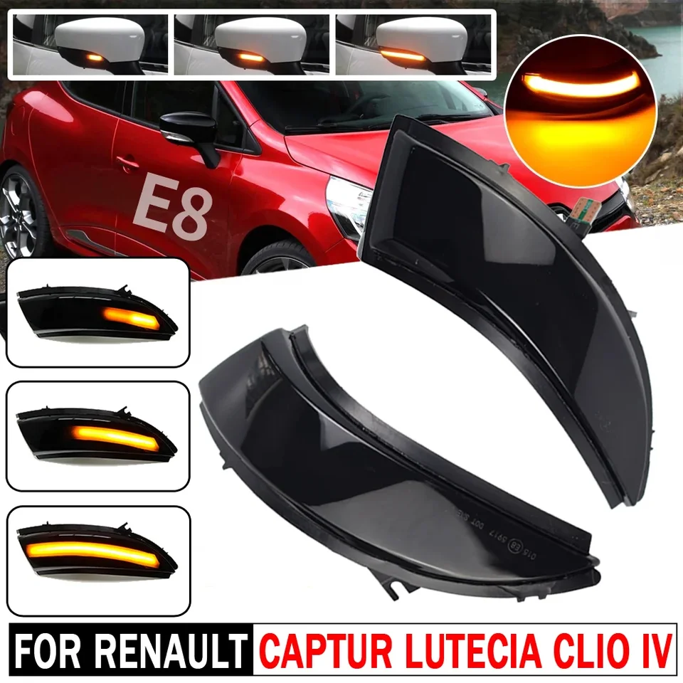 Dynamic Blinker pre Renault Kaptur Captur J5 H5 Clio IV Mk4 4 LuTecia Grandtour Led Turn Signal 2013 2014 2015 2016 Svetlo