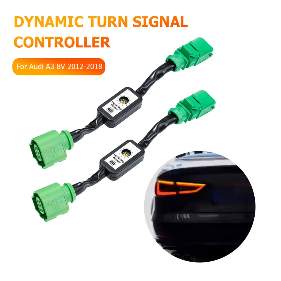 Dynamic Turn Signal Adapter Postroj vodotesný kábelový zväzok Dynamický indikátor svetla Turn Signal pre Audi A3 8V 12-18