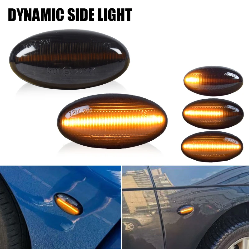 Dynamické svetlo na bočné signály Dynamic Turn Signal pre Peugeot 307 206 407 107 607 Sekvenčné blinkerové svetlo pre Citroen C1 C2 C3