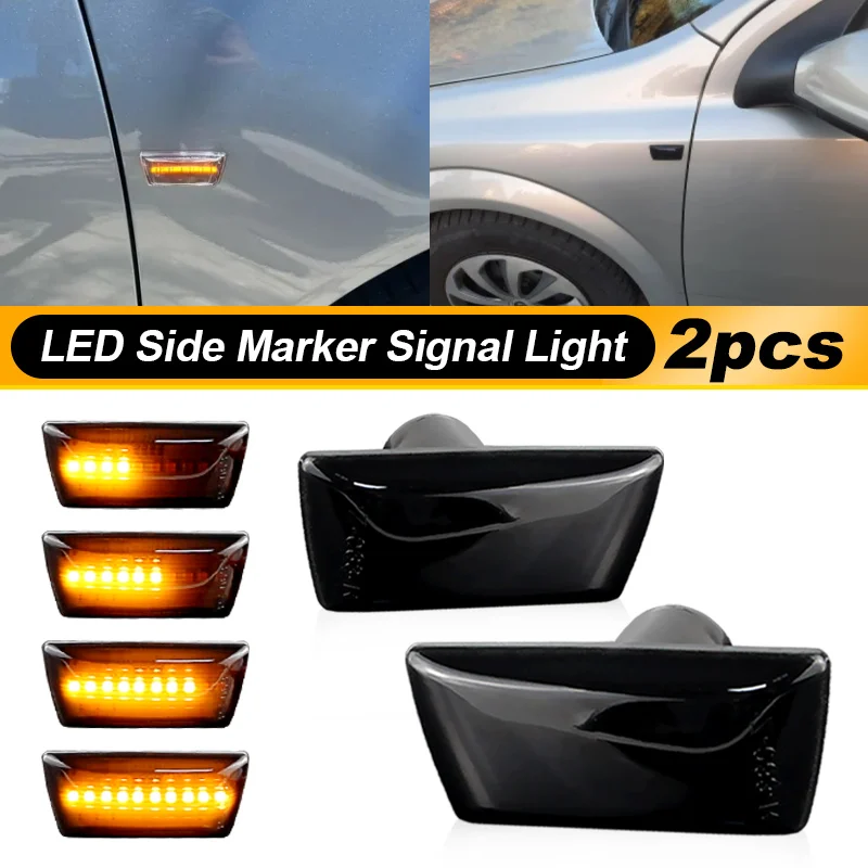 Dynamický blinker Signál LED pre Opel Insignia Astra H Zafira B Corsa D Side Marker Lights Light 2005 2006 2008 2010 2011 2014