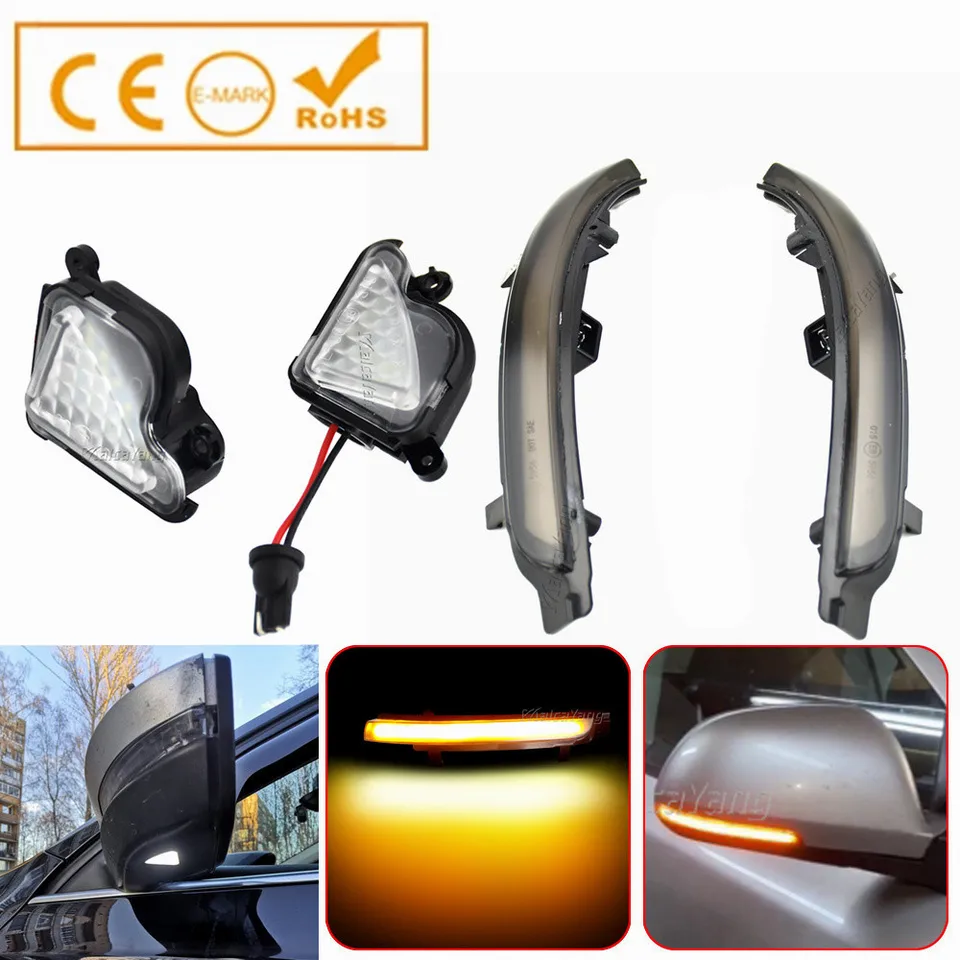 Dynamický indikátor Blinker LED Turn Signal Light pre skod Octavia 2009-2013 Superb 2008-2014 pod zrkadlom Light Light Puddle Lamp
