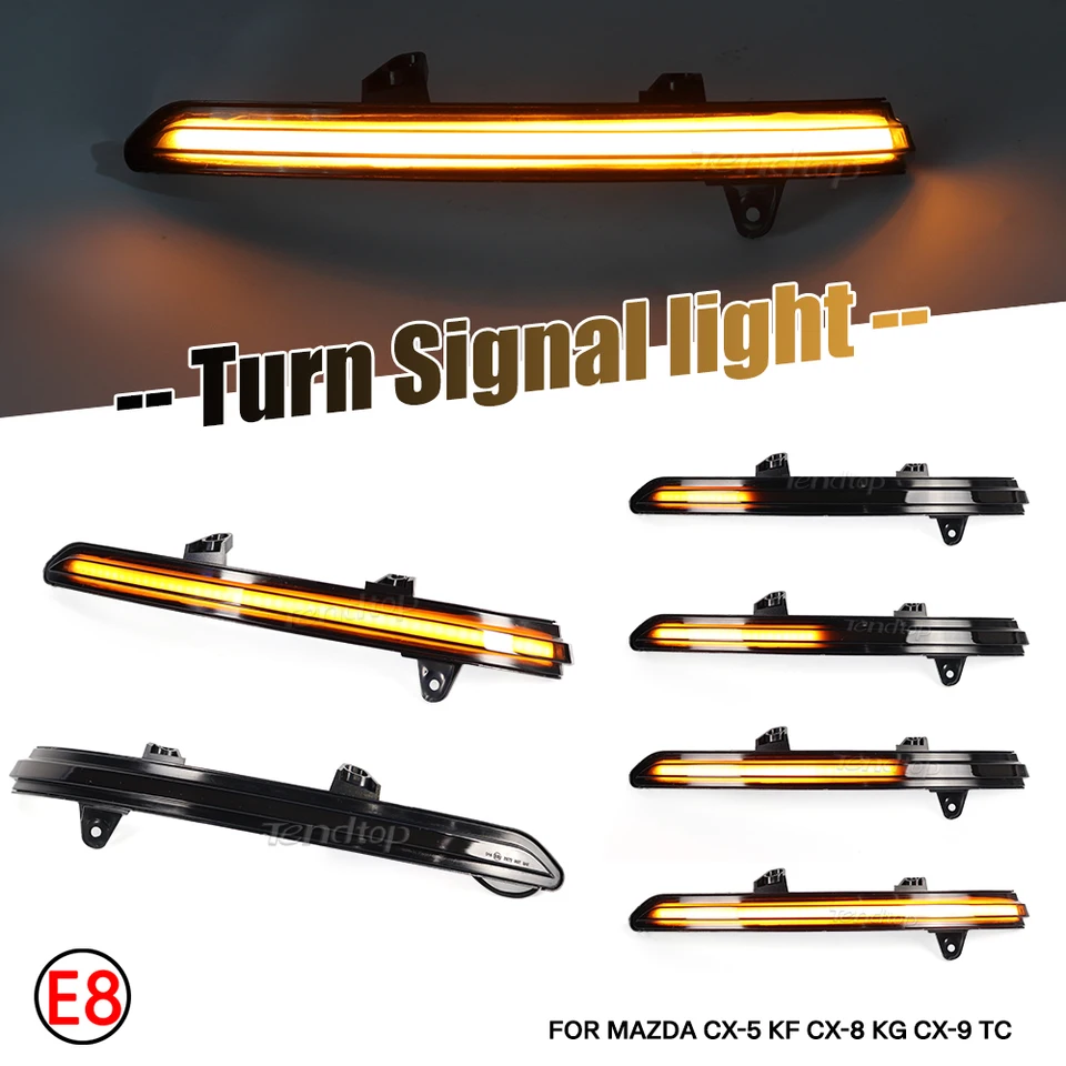 Dynamický indikátor zrkadlového zrkadla LED diódy LED svetlo blinker pre Mazda CX-5 KF CX-8 CX-9 TC 2017-2023