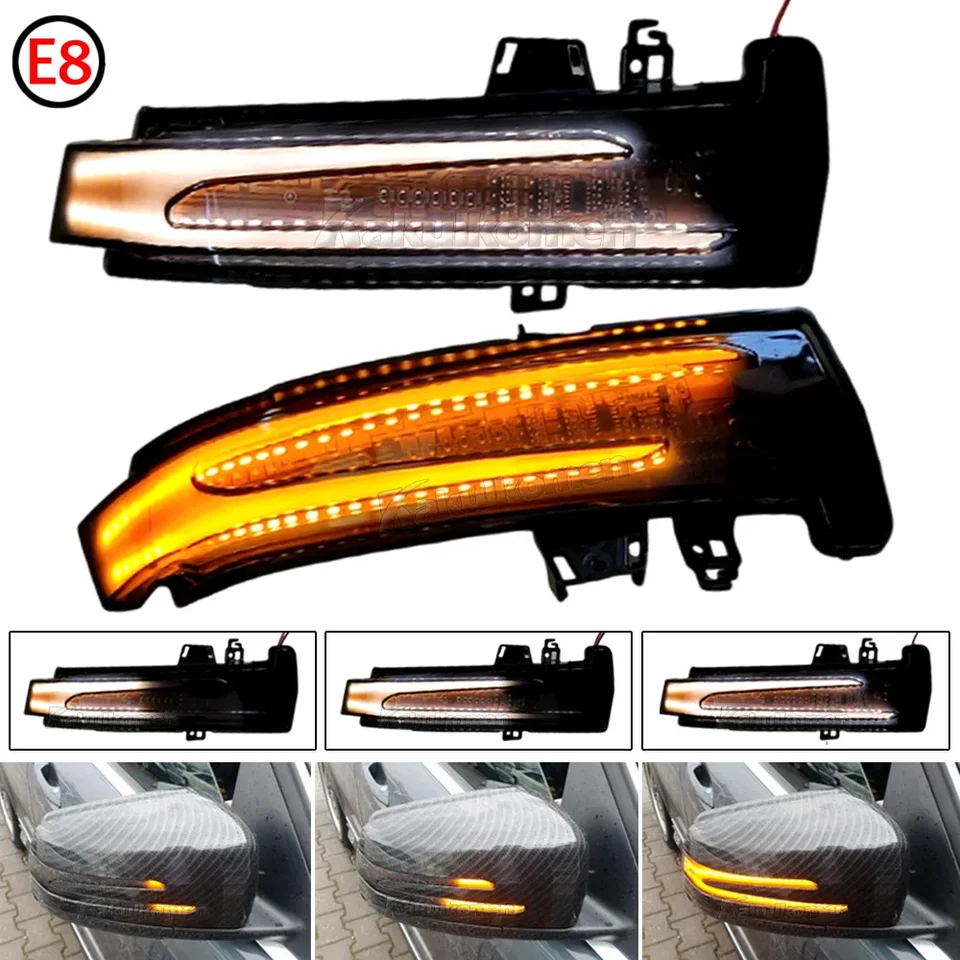 Dynamický zákrutový signál LED VELLVIEW Mirror Streamer Svetlo pre Mercedes Benz Abces CLA GLK Trieda W176 W246 W212 W204 W221