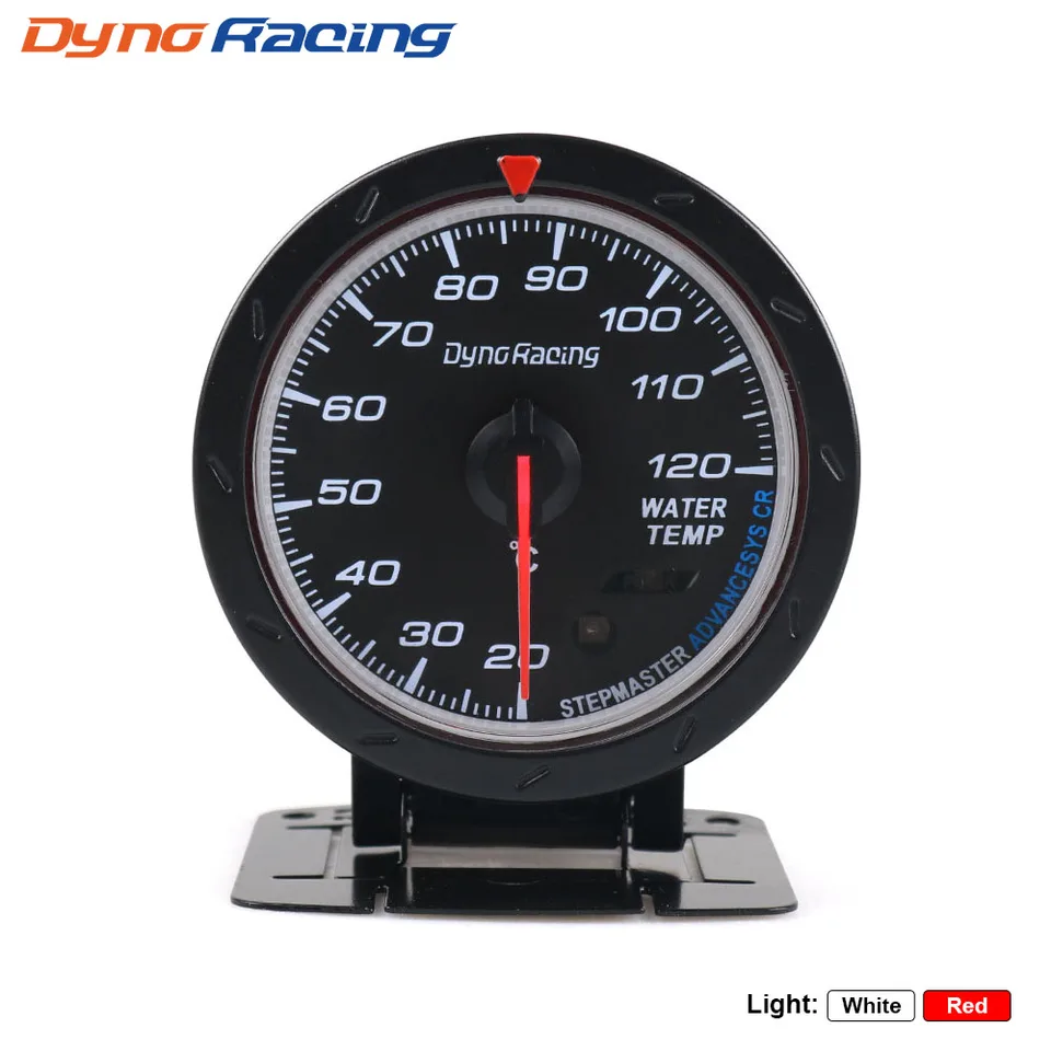 Dynoracing 60 mm teplota vody v aute 20-120 Celsius Water Temp Meter Red a Biely osvetľovací meradlo so snímačom