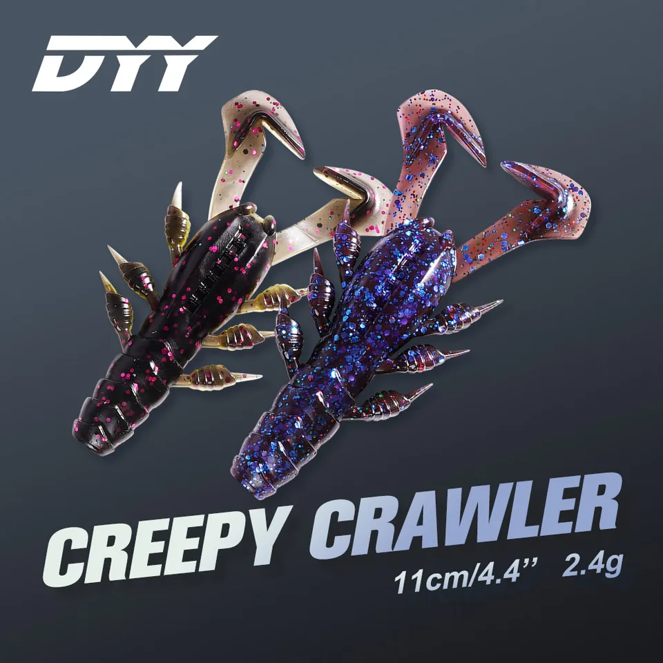 Dyy 8,5 cm 8,4 g 6ks Claw Lure Had Mäkké krevety Silikónová návnada pretáčania prívesu príves na výstražné návnady Soft