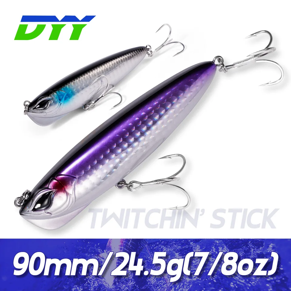 Dyy Slow Stoping Stickbait Fishing Laste 9 cm 24,5 g 14cm 71g ceruzka Dart Walker Dog Umelá tvrdá návnada na basové rybolovné návnady