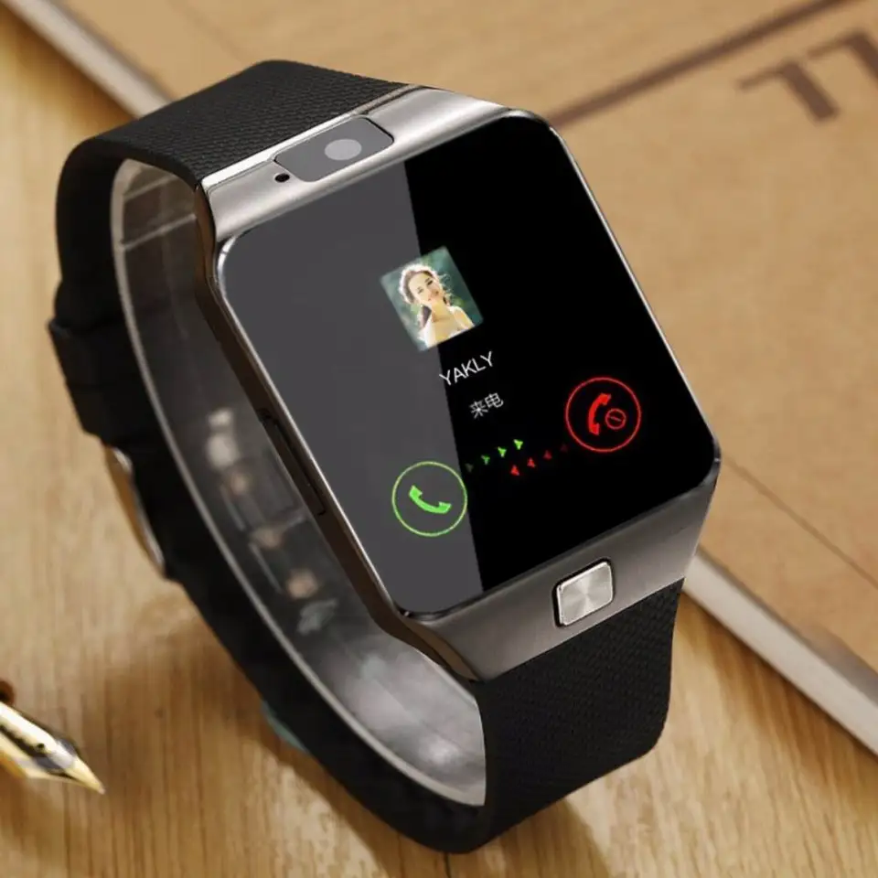 DZ09 Men Ženy Full Touch Scree Smart Watch Sport Witerproof Smartwatch Smartwatch s SIM Card Android Watch Connected