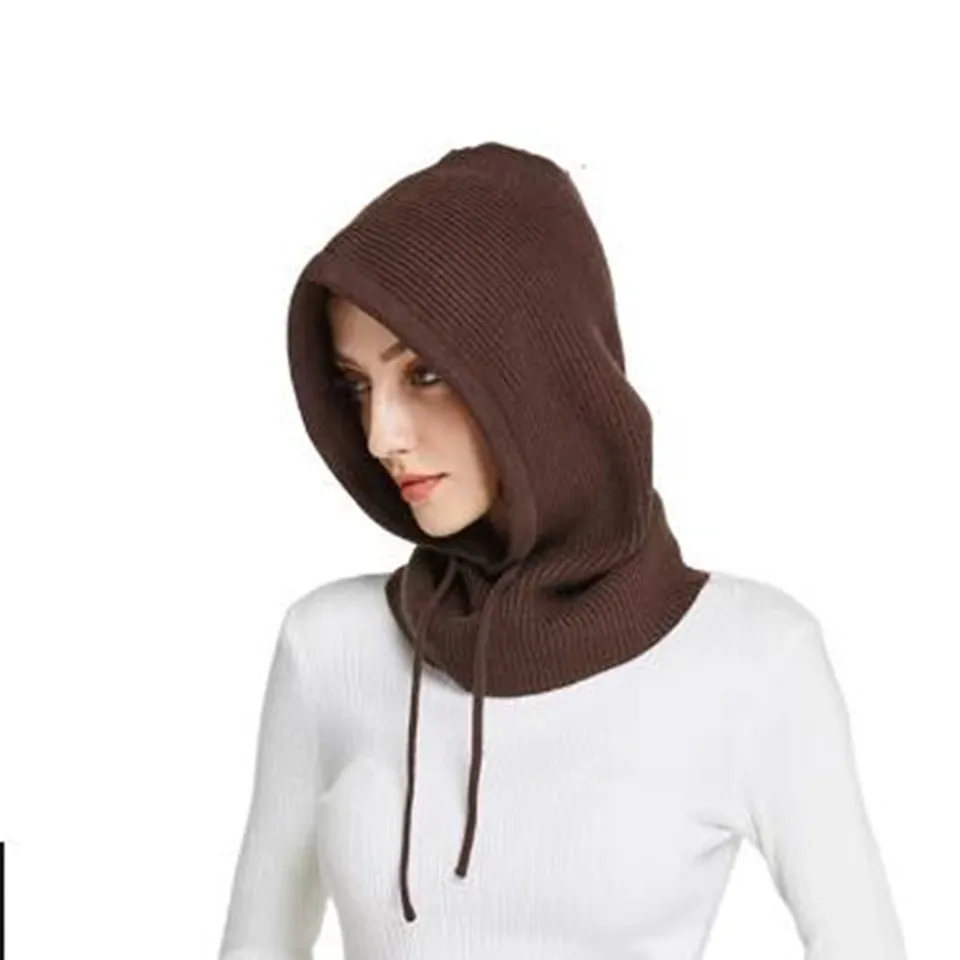 Dámska nová jesenná zimná zima Full-Genvelope Cap Pleted Balaclava Hat Hat Cat