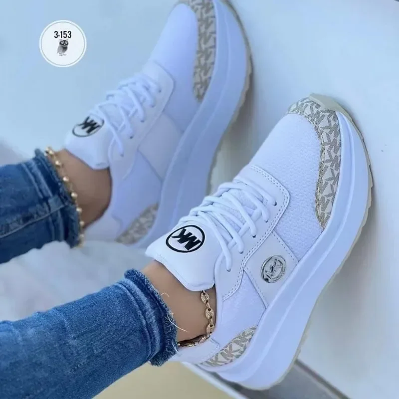 Dámske bežecké topánky 2024 tenisky Lace-up-up Pashbity Gym Sports Wedges topánky ženská platforma ženská obuv plus veľkosť 36-43