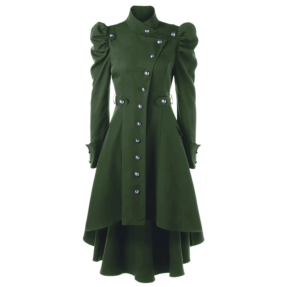 Dámske gotické smokingové bundy vintage parnýpunk dlhý kabát kabáty dámske retro módne štíhle fit vonkajšie oblečenie Cosplay kostýmy