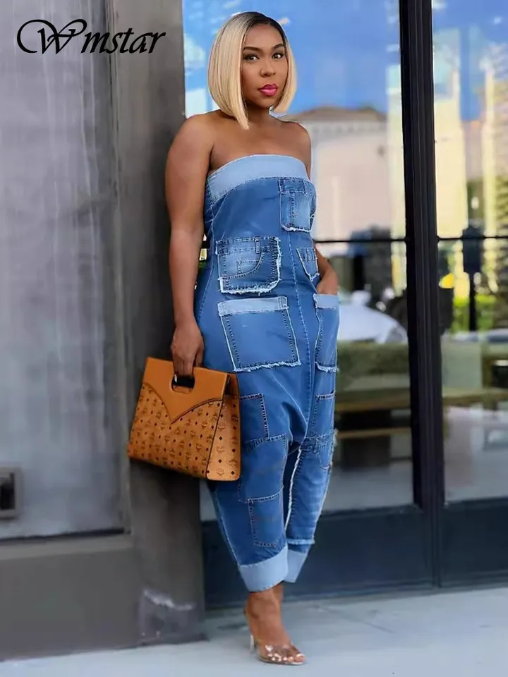 Dámske kombinézy WMStar One Piece Outfits Solid Casy Off Lumen Sumy Sexy Liesuits Metrys Wholesale Dropshipping 2024
