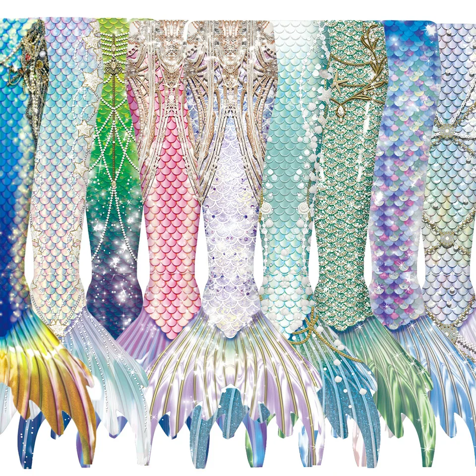 Dámske morské panny Tails Dievčatá kúpalisko Mermaid Tail zodpovedajúce deťom plávajúce chvosty plavky bikiny plavky