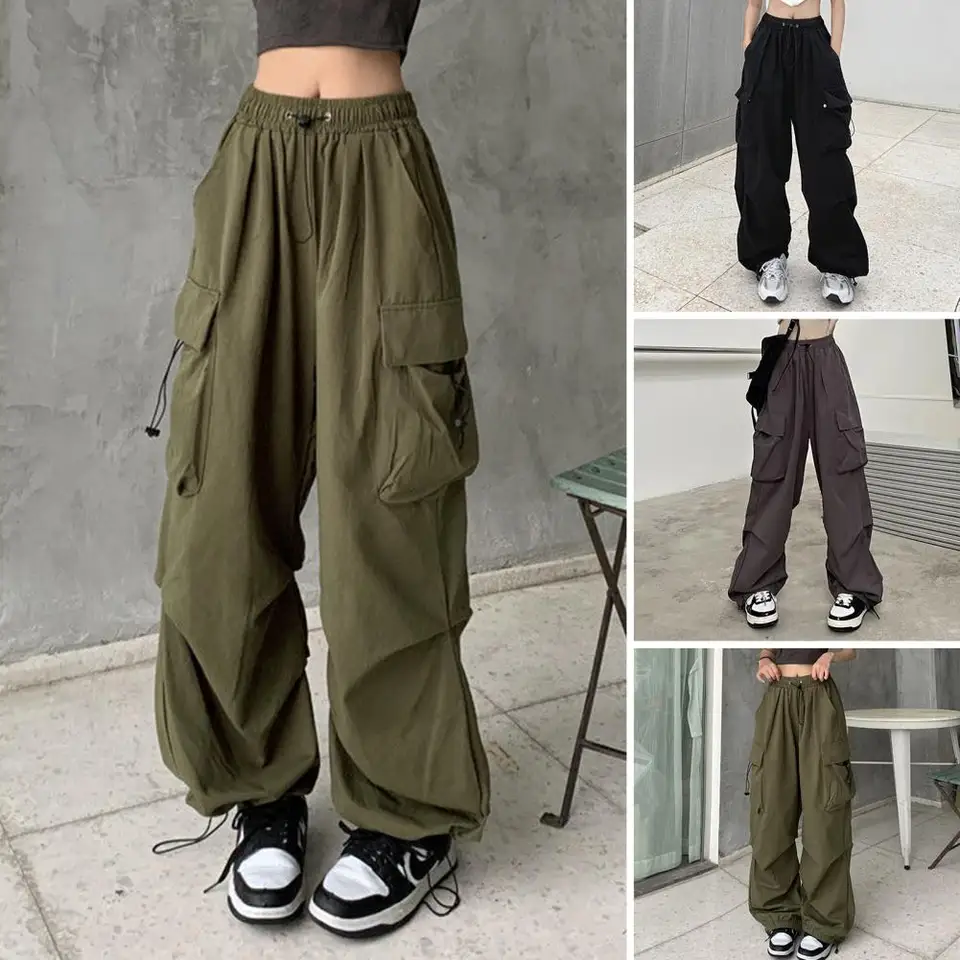 Dámske nohavice Ženské oblečenie Dámske nohavice nákladné nohavice Hip Hop Baggy Pevná farba Viac vreckej