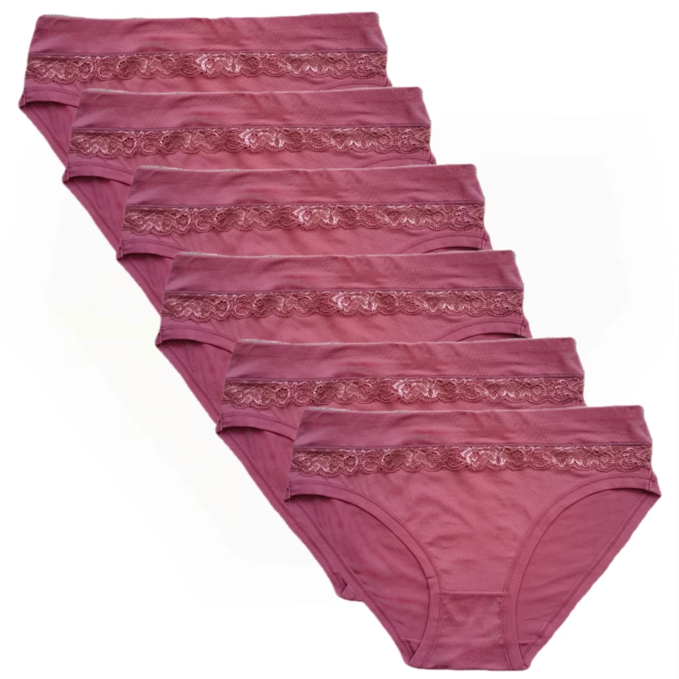 Dámske nohavičky plus veľkosť, modálne dámske spodky, čipkové nohavičky, nadrozmerné ženy spodná bielizeň, sexy bedrové nohavičky 6ks/veľa