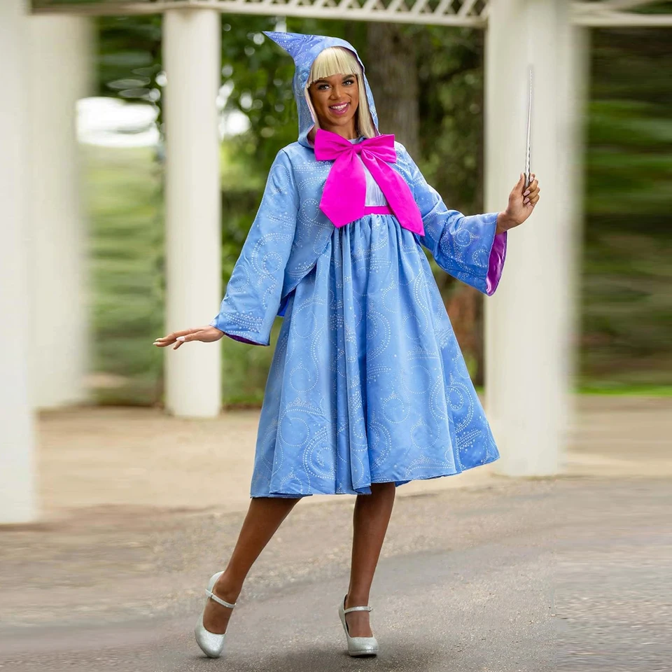 Dámske oblečenie víla Kostým kostým Deluxe s kapucňou Cape Party Set Set Halloween Cosplay Party Outfits