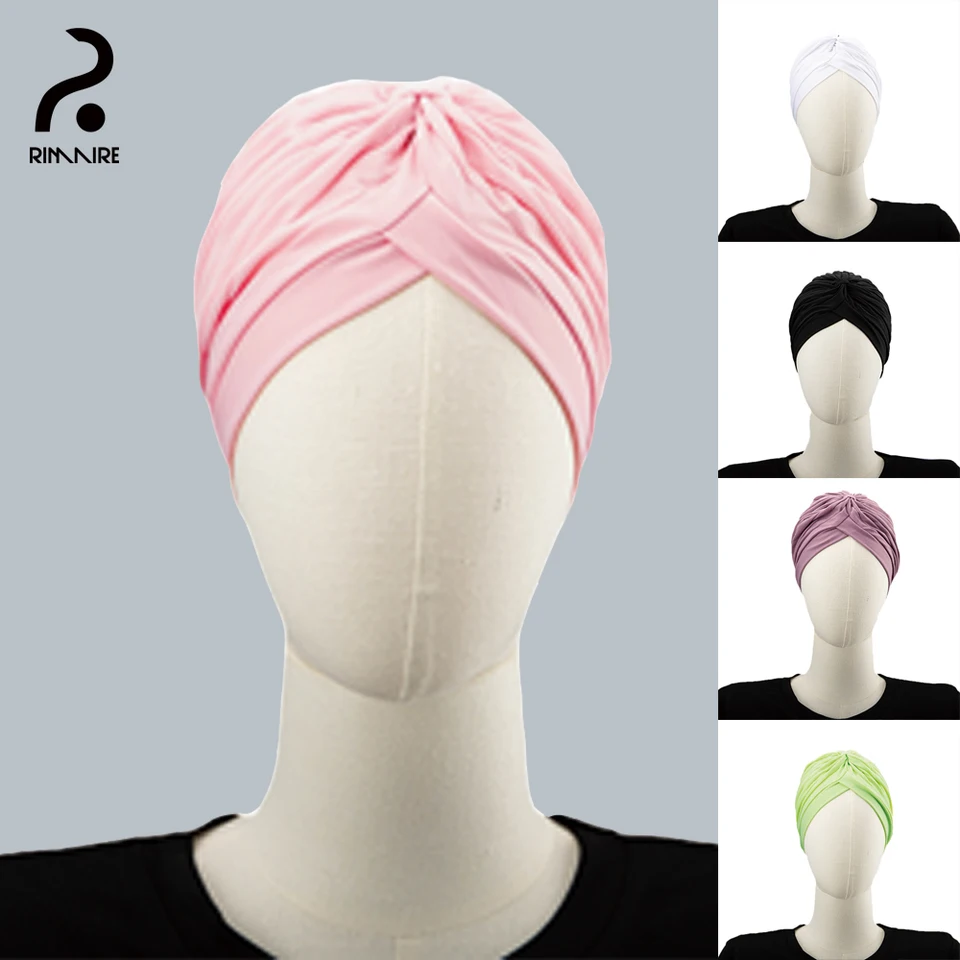 Dámske svetlo ružové hidžábové klobúky módne moslimské vnútorné spodné spodky Solid žien turban šál