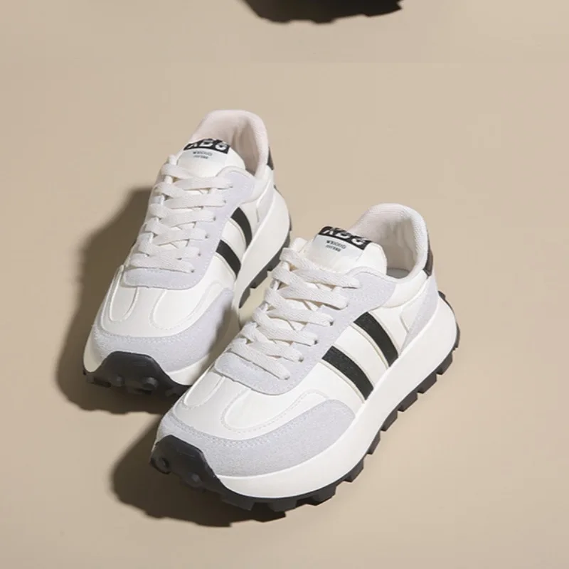 Dámske topánky módy hrubé tenisky na dne pre ženy kožené vulkanise topánky priedušné príležitostné topánky Tenis majer forrest gump topánky