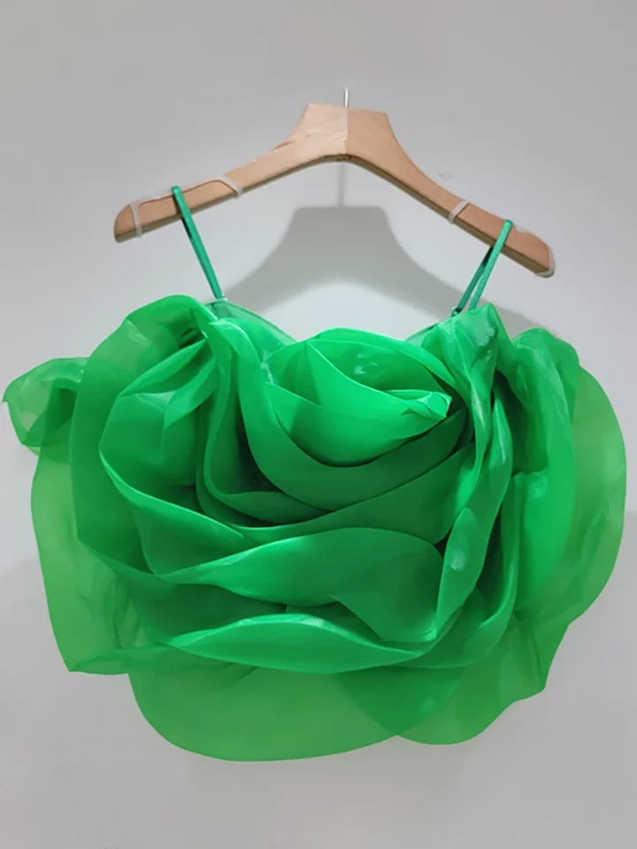 Dámske topánky Tacks Paseed Flowers Slim Farebný z pása šifón ružový úsek Camis Tops 2024 leto New Fashion 29L7224
