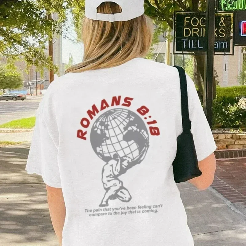 Dámske tričká Harajuku Christian Streetwear Loose Vintage Biblia Verše Ježiš Grafické tričká Unisex oblečenie darčeky
