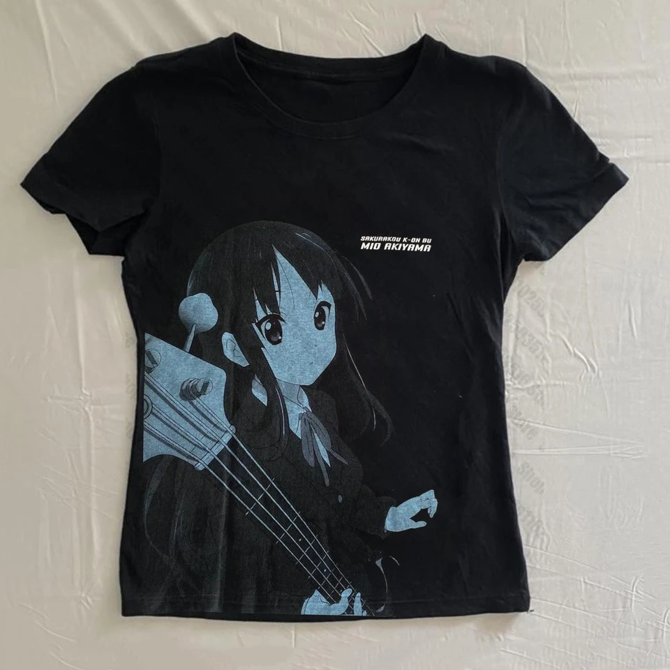 Dámske tričká Harajuku Y2K Tričko 2000 rokov odev Y2K Top 90.s vintage oblečenie goth estetické oblečenie gotické emo anime dievča Emo Anime Girl