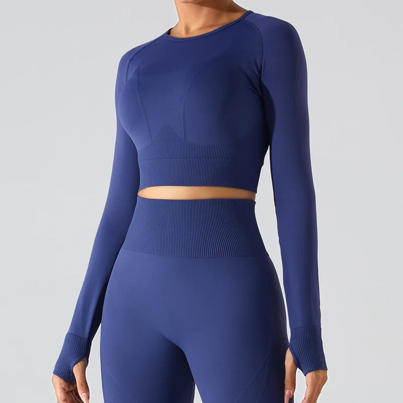 Dámske tričká s dlhým rukávom Top jogy Running Tričko Running fitness telocvičňa Šport Top Training Top SolidColor