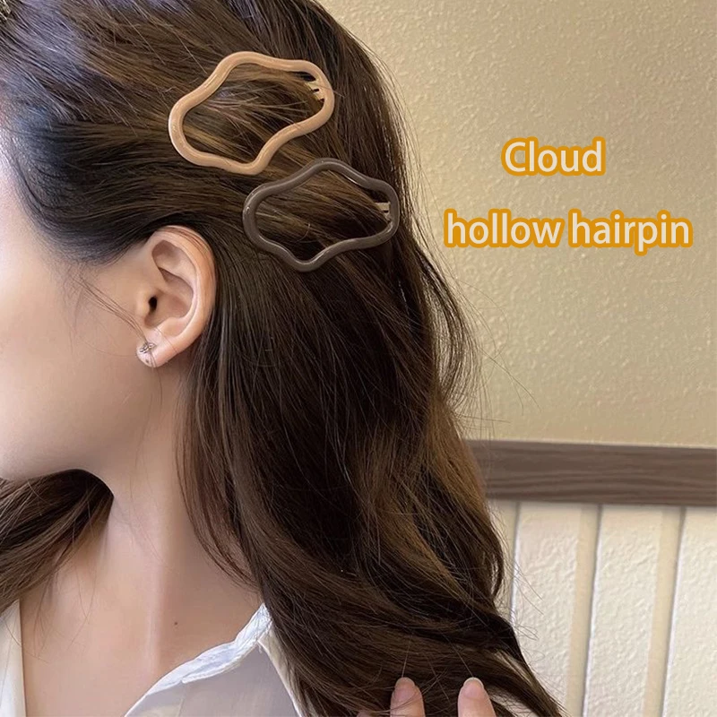 Dámske vlasové doplnky Hollo minimalistické vlásenky KPOP Štýlové oblakové bočné rany Clip Premium Hair Crushing BB Clip