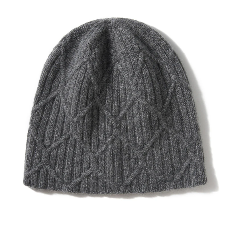 Dámske zimné kašmírové klobúky Klobúky Ženské pletené twist Fower Fower Rybárske klobúky pre ženy Bob Cap Cast
