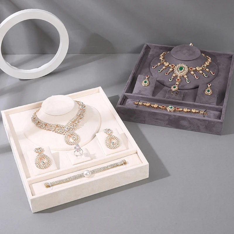Dámske šperky balenie zamatový darčekový box elegantné náušnice náhrdelníkov náramok náramok