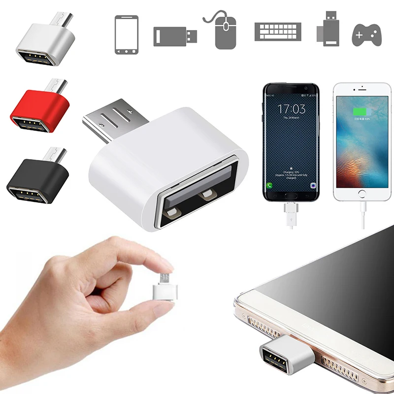 Dáta adaptérov OTG Converter Micro USB Muž na USB 2.0 Ženský telefónny adaptér Android Patch Wire pre Samsung iPhone Huawei Xiaomi