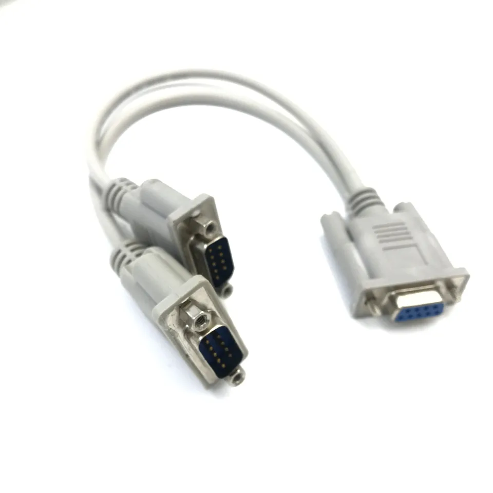 Dátový kábel Muž k žene pre pokladňu PS displeja Serial Cable Splitter Priamo pripojený Com 2 v 1 db9 9pin 1 až2 Rs232