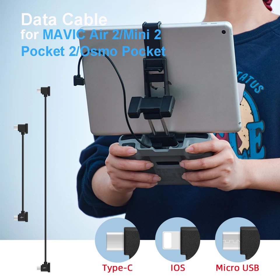 Dátový kábel pre DJI Mavic 3 Classic/Mavic Air 2/2s/Mini 2/3 RC-N1/2/3 DRON IOS TYP-C MICRO-USB Adapter Adapter Connector Acklamentor