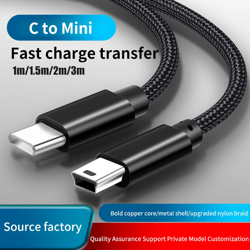 Dátový kábel typu C až MiniusB 3M 2M 1,5 m 1 m T-port pre iPhone Apple Huawei Xiaomi Samsung Laptop Camera HDD HDD nabíjací kábel