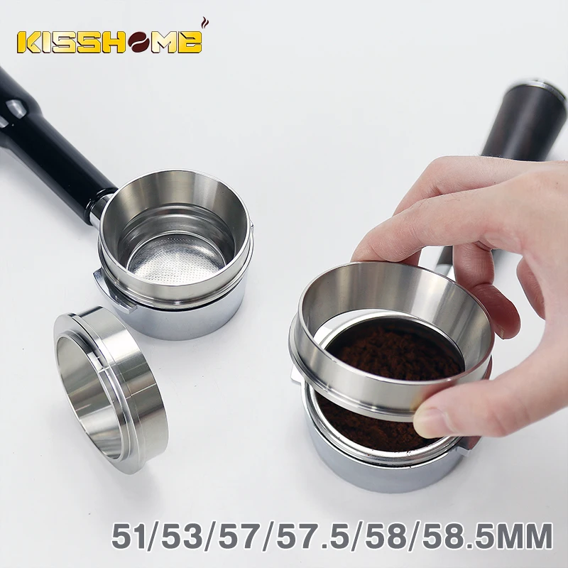 Dávkovací prsteň z nehrdzavejúcej ocele 51 mm 53 mm 57 mm 57,5 ​​mm 58 mm 58,5 mm pre portafilterové náradie Espresso doplnky