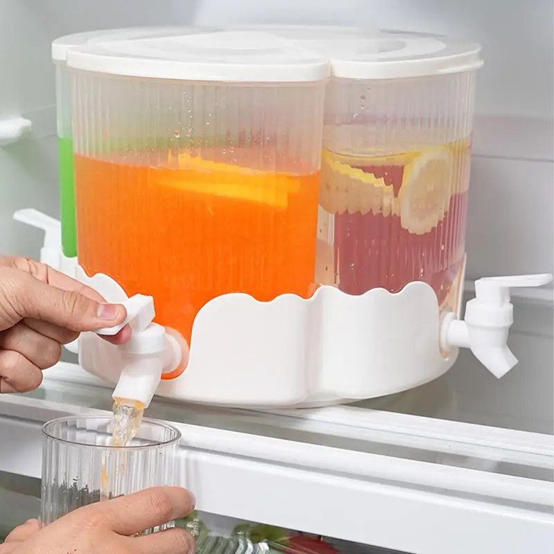 Dávkovač nápojov s chladničkou Spigot Iced Iced Dávkovač 4 mriežky letné nápoje Dispenser džbán pre chladničku kuchynské príslušenstvo