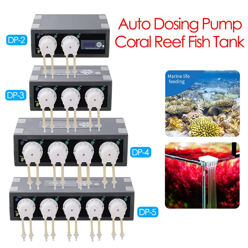 Dávkové čerpadlo v akváriu Smart Doser Fish Tank Automatické dávkovacie čerpadlo Morský útes Doser Doser Vodný čerpadlo Filter Accessoires 100-240V