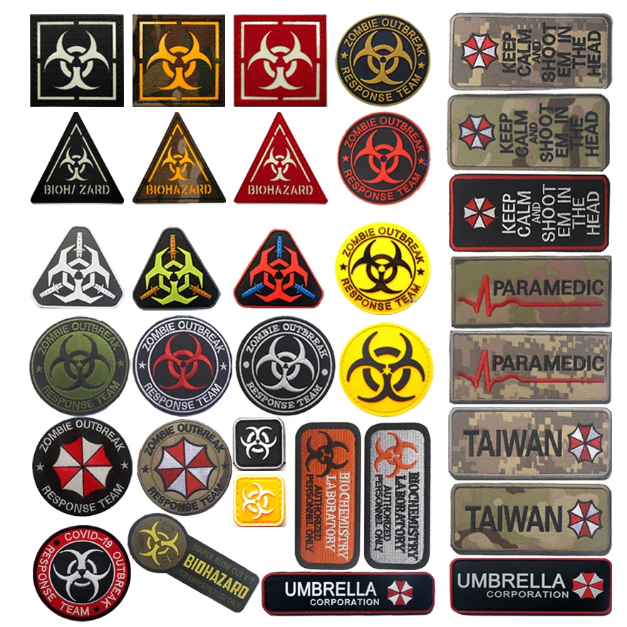 Dáždnik na ochranu odevu výšivkovú aplikáciu Biochemistry PVC Gumber tkanina Patch pre košele vrecko, ak by mal odznak odznak