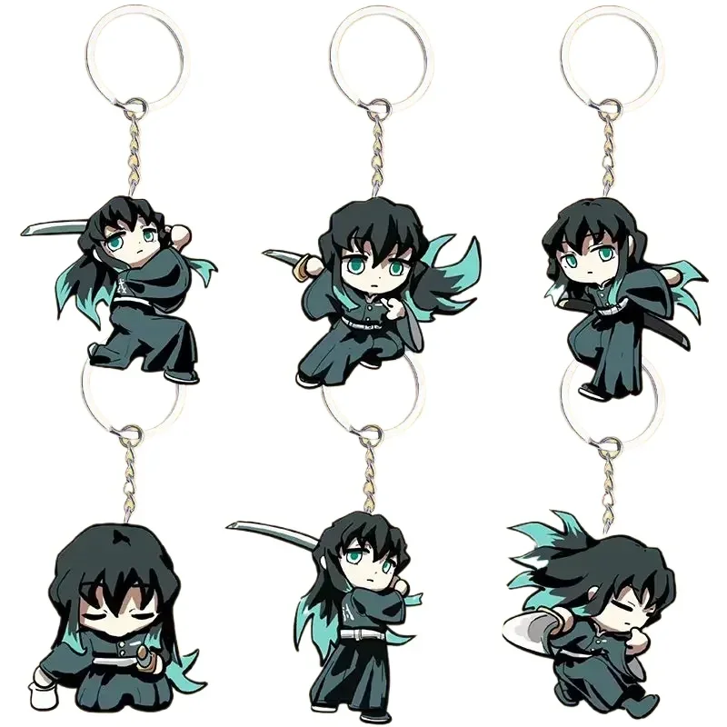 Démon Slayer Keychain tokitoru Muichiro Anime Periférny akrylový prívesok roztomilý anime študentský taška prívesok festival darček