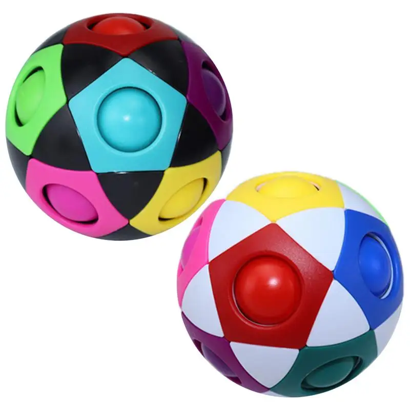 Dúhová loptička Puzzle Magic Cube futbal fidget hračky antistress kocka dúhové loptové hádanky futbalové kúzla kocka pančuchy