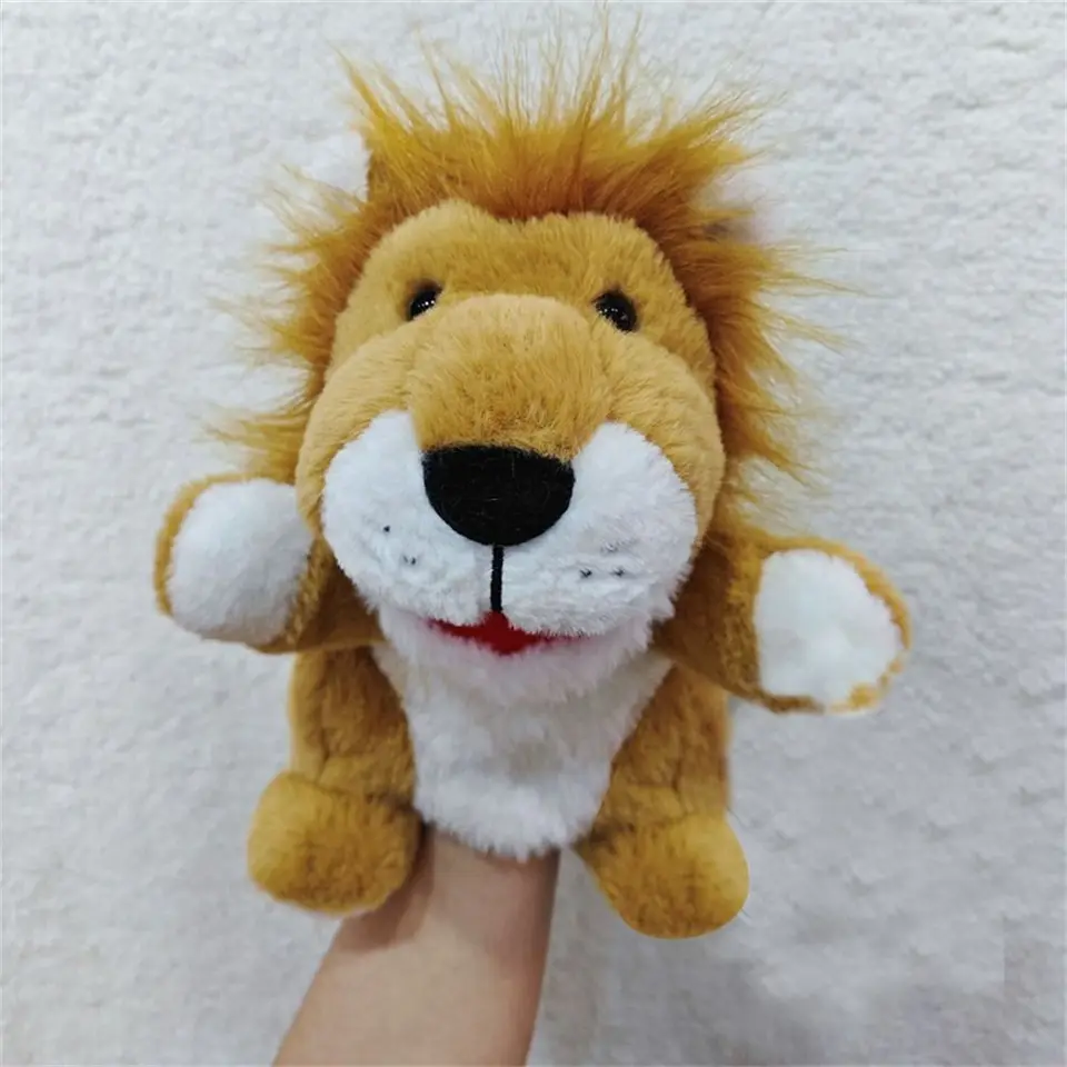 Džungľa zvierací zvierací ruky bábky pohyblivé ústa opice leopard plyšová ruka bábika rozprávanie žirafy tiger hra