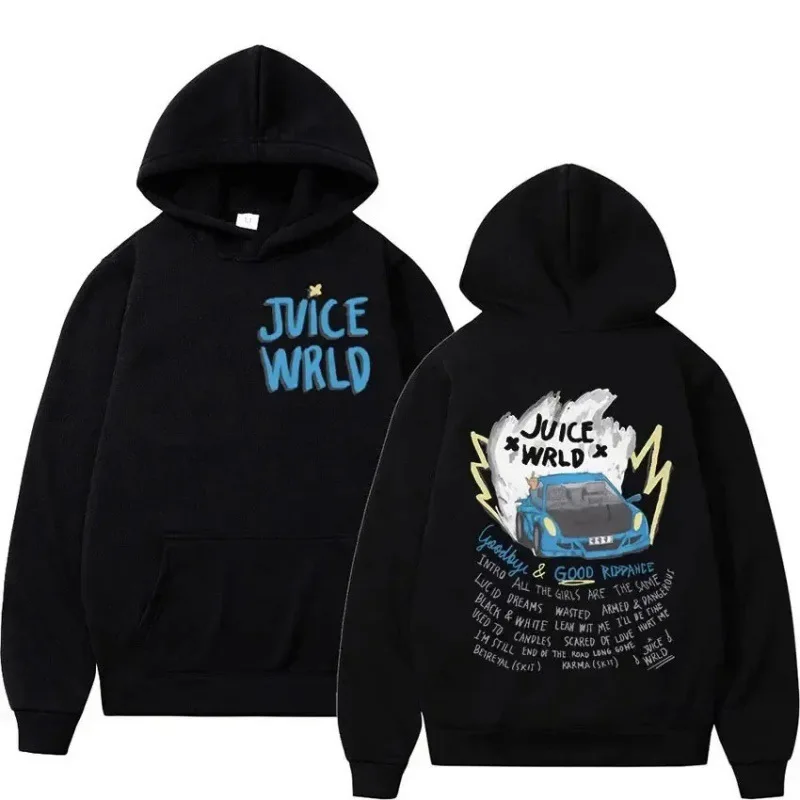 Džús Wrld mikiny Men Ženy s kapucňou mikiny módne hip hopové hopu casurelsulus na jeseň chlapci dievčatá Black Streetwear Juicewrld
