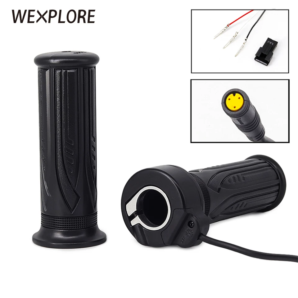 E Bike Throttle pre bafang ebike Twist Throttle Gule a pravá ruka škrtiaca klapka s 3 pin SM a vodotesnými konektorovými dielmi ebike