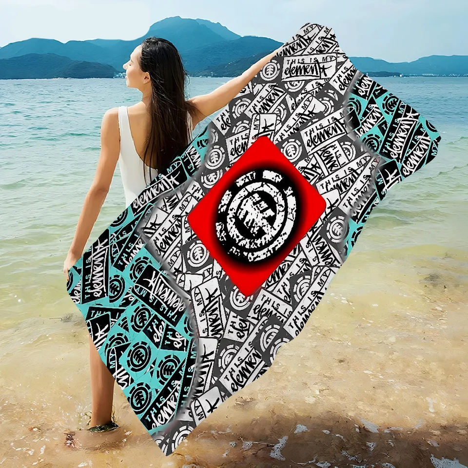 E-element S-Skateboard Logo Beach Uterák Farebný kúpeľňa pre dievčatá mikrovlákn