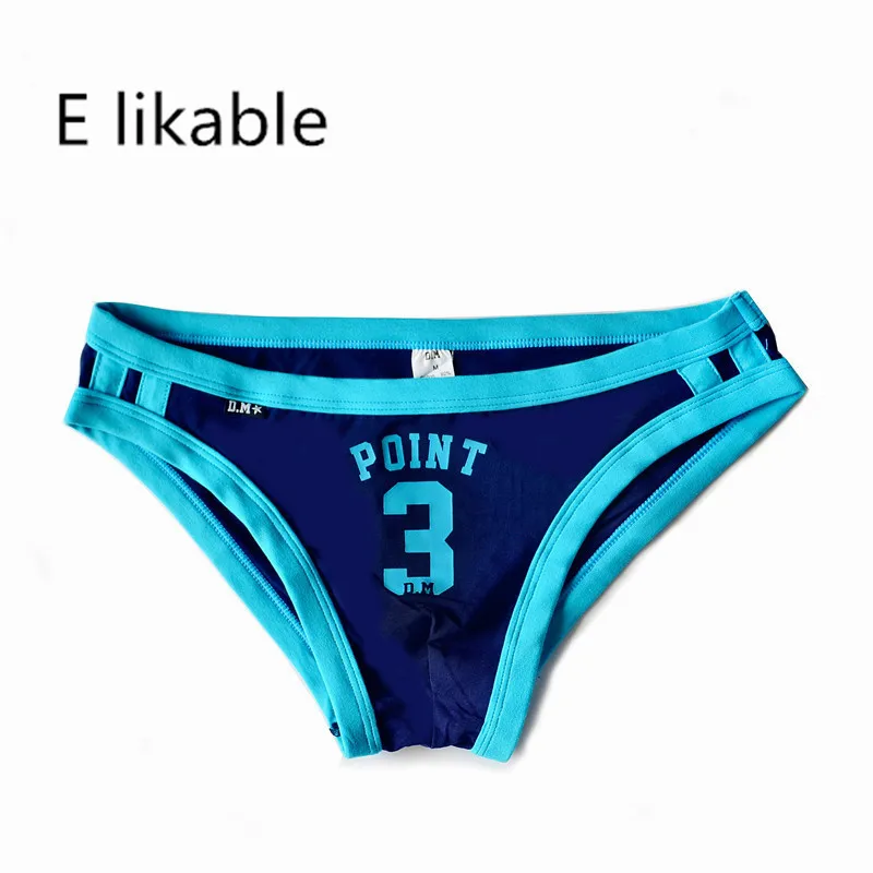 E sympatické letné postavy listy Pánske spodné prádlo bavlna s nízkym pásom Sexy priedušné nohavičky