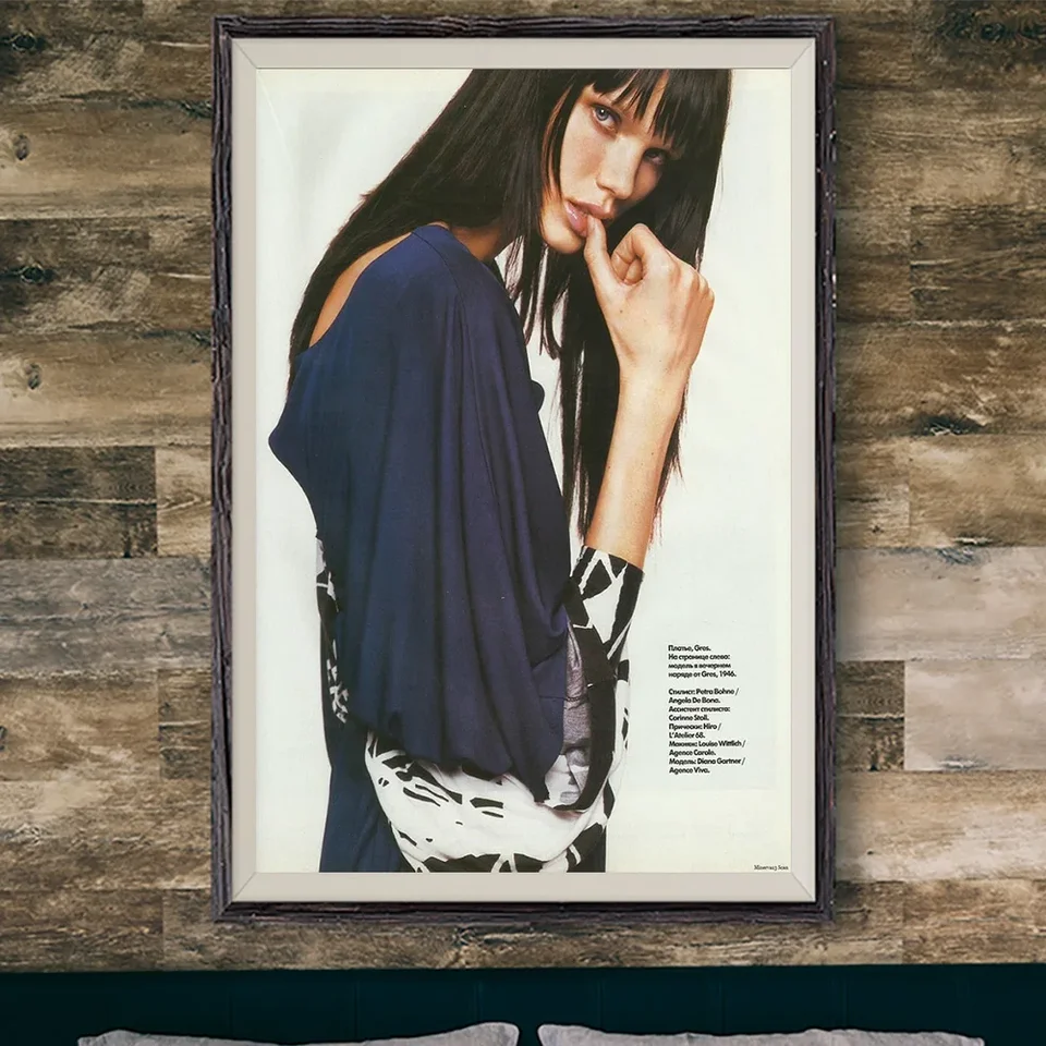 E091 Elle Rusko október Moje skenovanie sexy model Model Star Wall Hodváb Plagát plagát Art Home Direction Darček