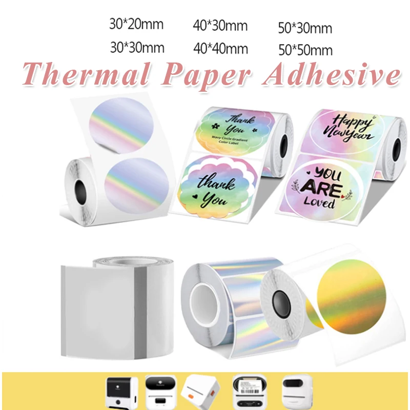 E210 P50 PHOMEMO M110 TERMAL LABEL TLAČKA PRÍSLUŠENSTVA 50*80 mm 50*30 mm 40*30 mm 30 mm*20 mm E210 E210 Self-pasívna štítok papierová páska