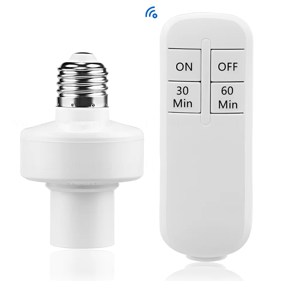 E27 bezdrôtové diaľkové ovládacie svetlo svetlo LAMP AC220V Držiteľ vysokej kvality 20 metrov BASE ON/OFF SWINT SOCKET ROZSAH
