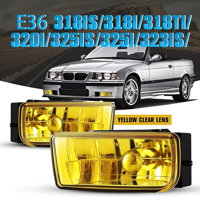 E36 Hmlové svetlá pre -BMW M3 (E36) 3 Series 1992-1999 Hmlové žiarovky Výmena 1 pár (žltá šošovka)