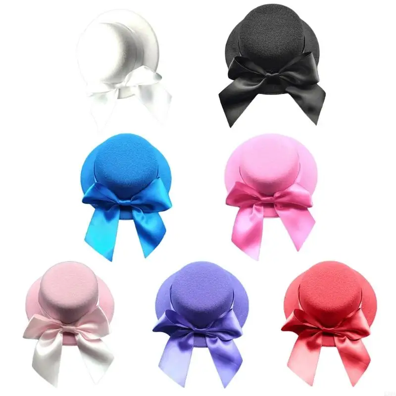 E56a bowknot obtisky fascinator klobúk tvar voči na vlasy Fascinator klobúk klobúk klip svadobné vlasy klip pre ženu cvok