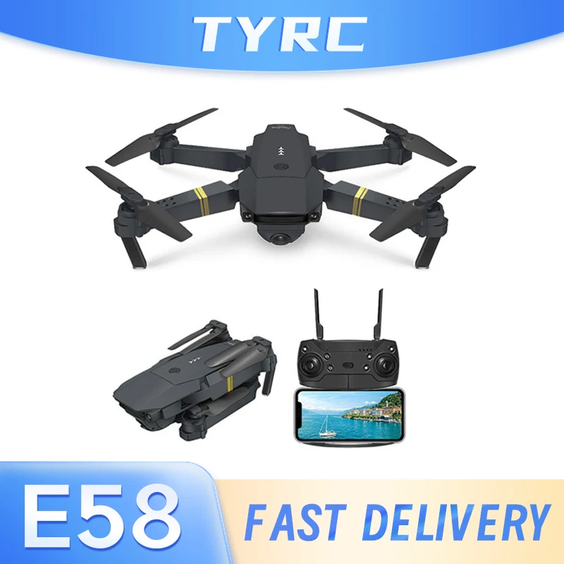 E58 TYRC MINI RC DRON s 4K CAMOAM HD WIFI FPV Photography Skladacie štvorkoliek